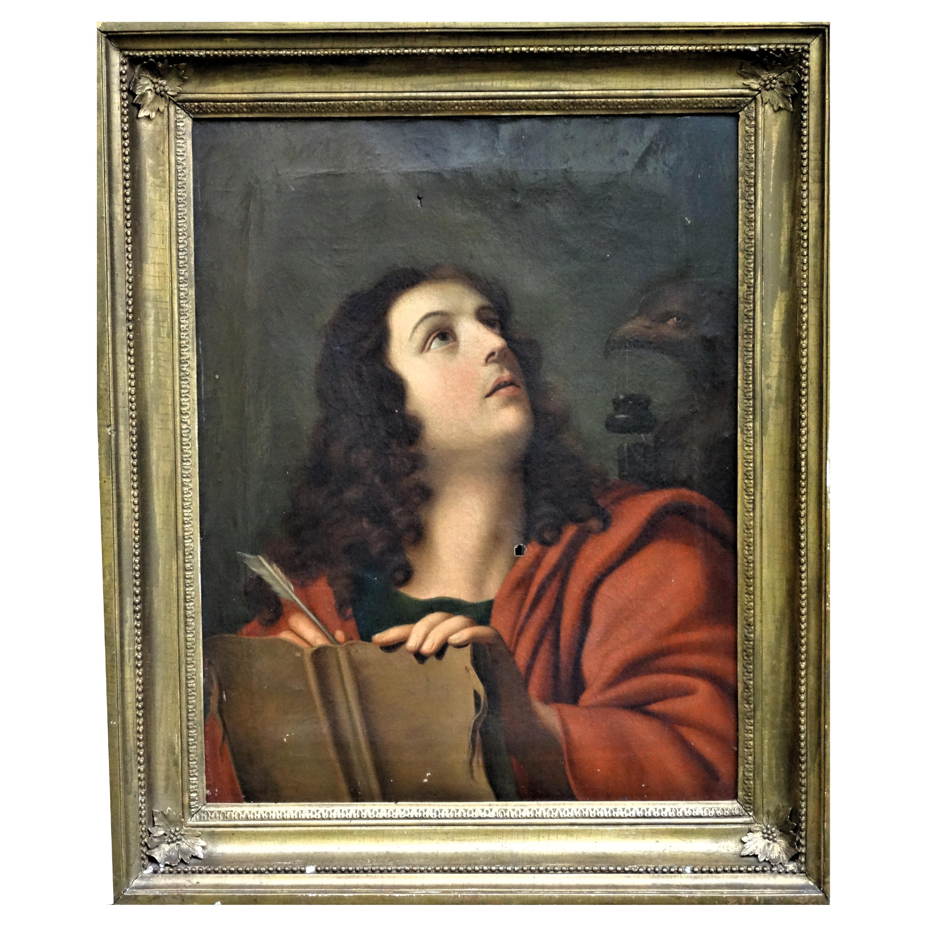 JOHANNES DER EVANGELIST  alter Meister  Frühbarock  Ölgemälde 1600-1650 im Angebot