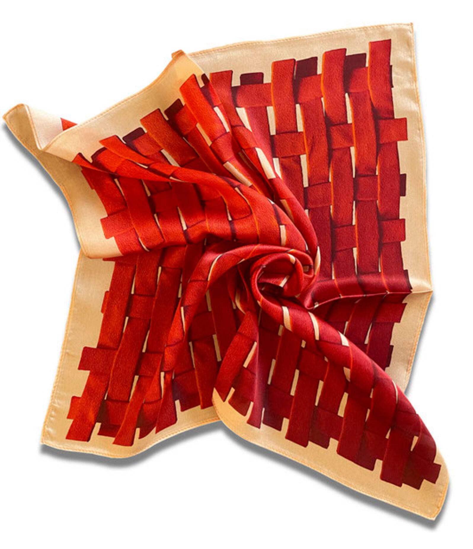 Johannes Ehemann Abstract Print - Rough Fiber Scarf