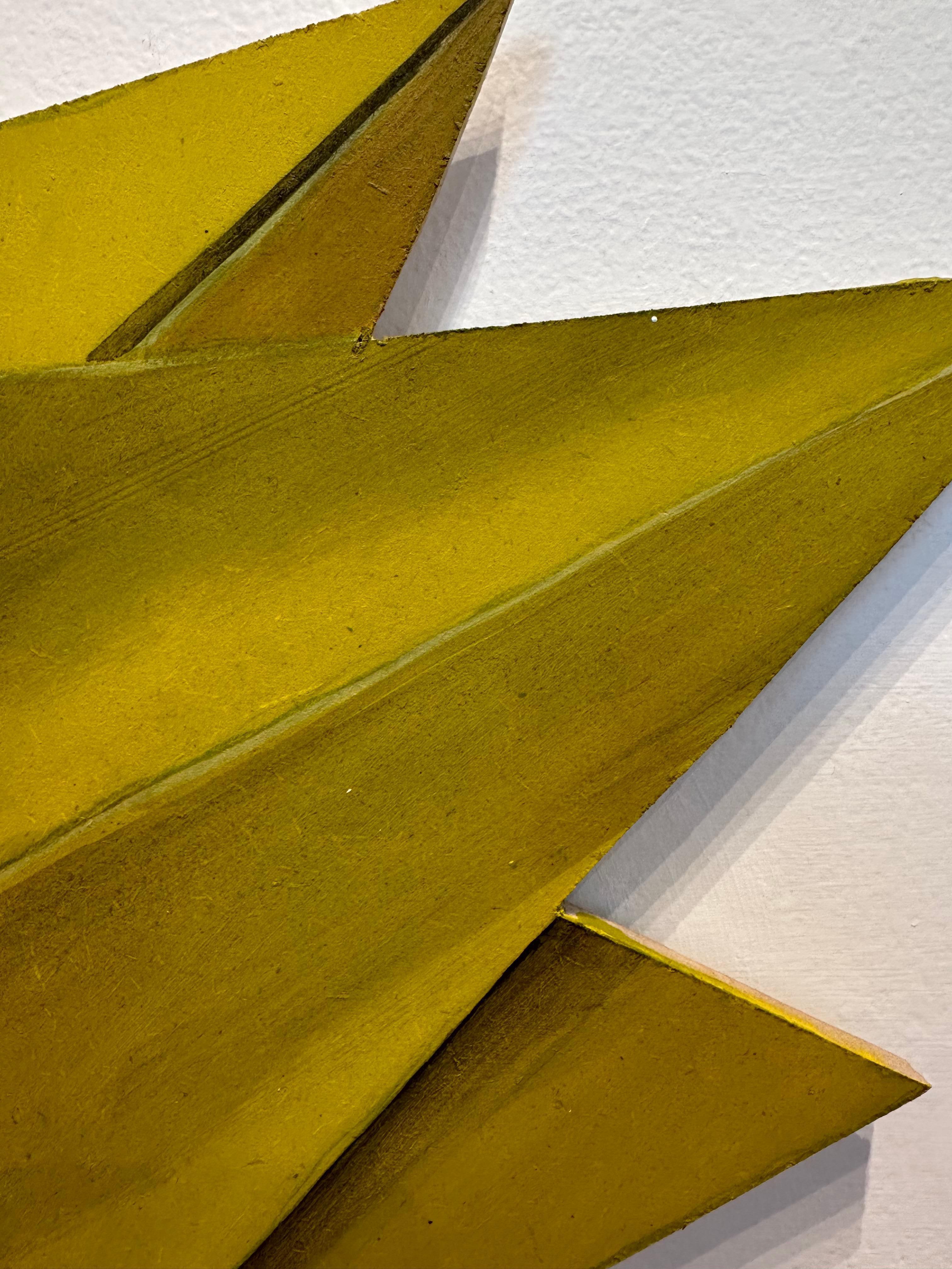 Cigno Origami - Mini - Abstract Painting Marrone di Johannes Ehemann