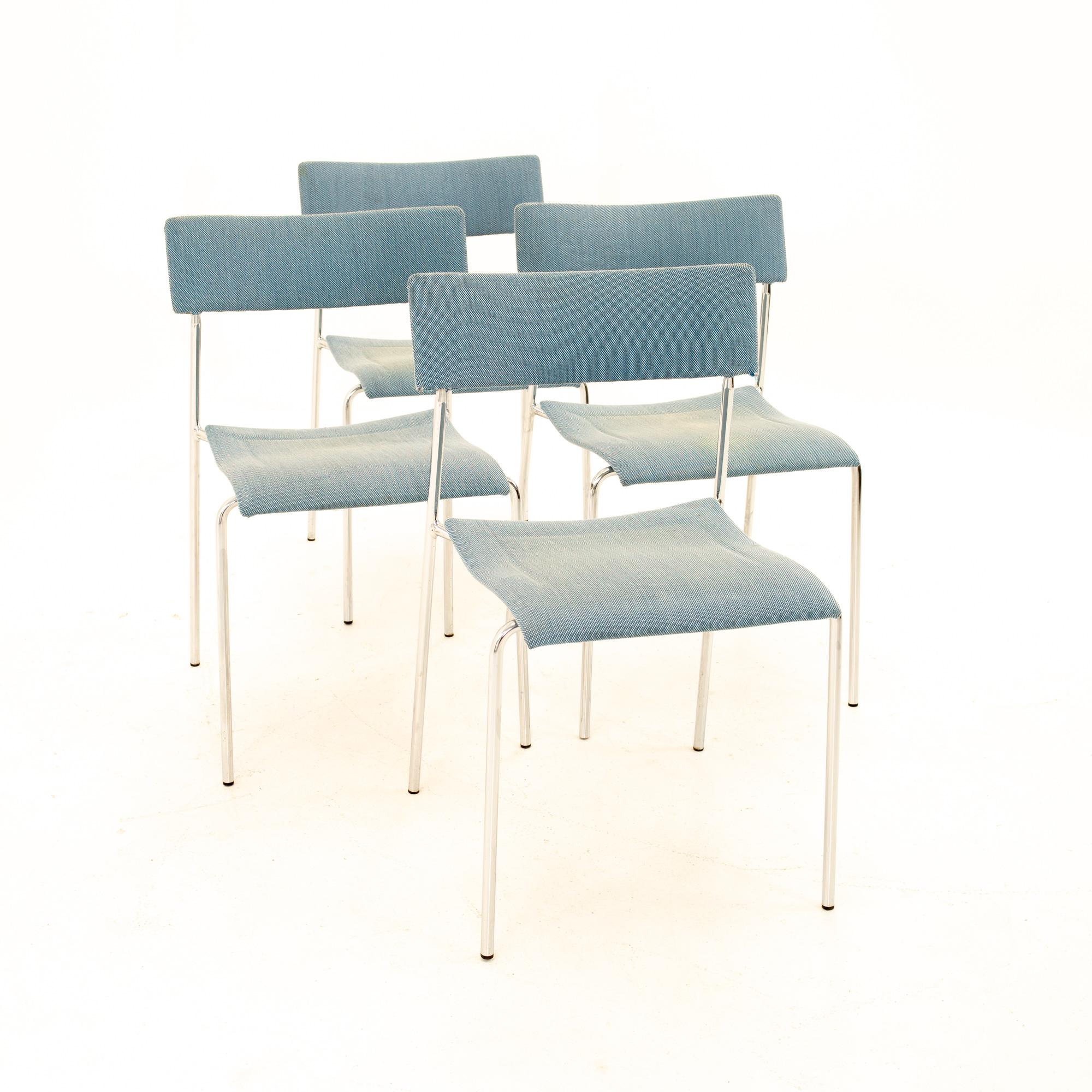 Swedish Johannes Foersom for Lammhults MCM Campus Stackable Dining Chairs, Set of 6