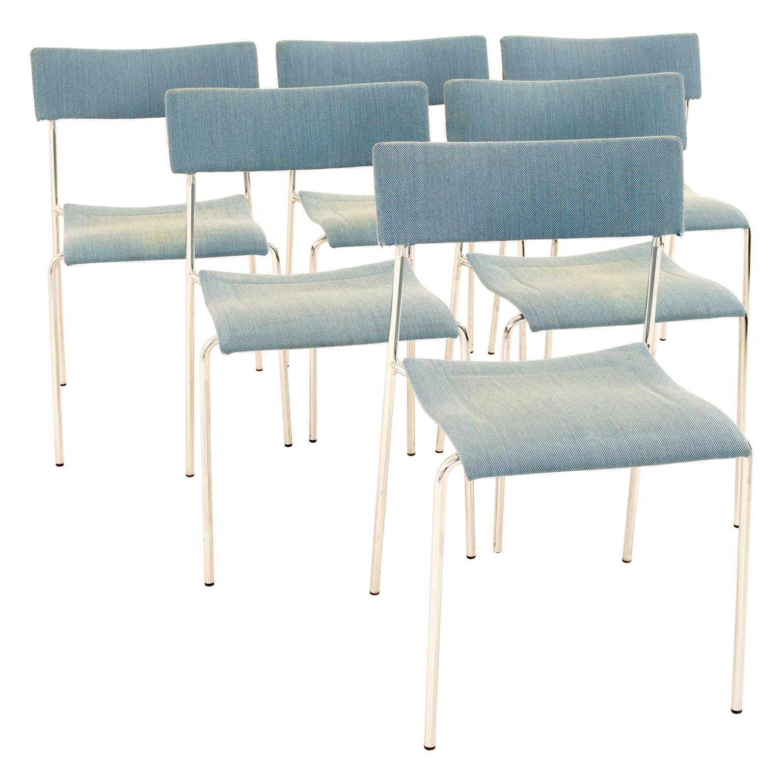 Johannes Foersom for Lammhults MCM Campus Stackable Dining Chairs, Set of 6
