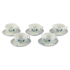 Johannes Hedegaard for Royal Copenhagen, Denmark, Rimmon, five-person tea set
