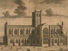 Johannes 'Jan' Cip (c.1652-1722) - Gravure, The Cathedral Church of Bath (L'église cathédrale de Bath)