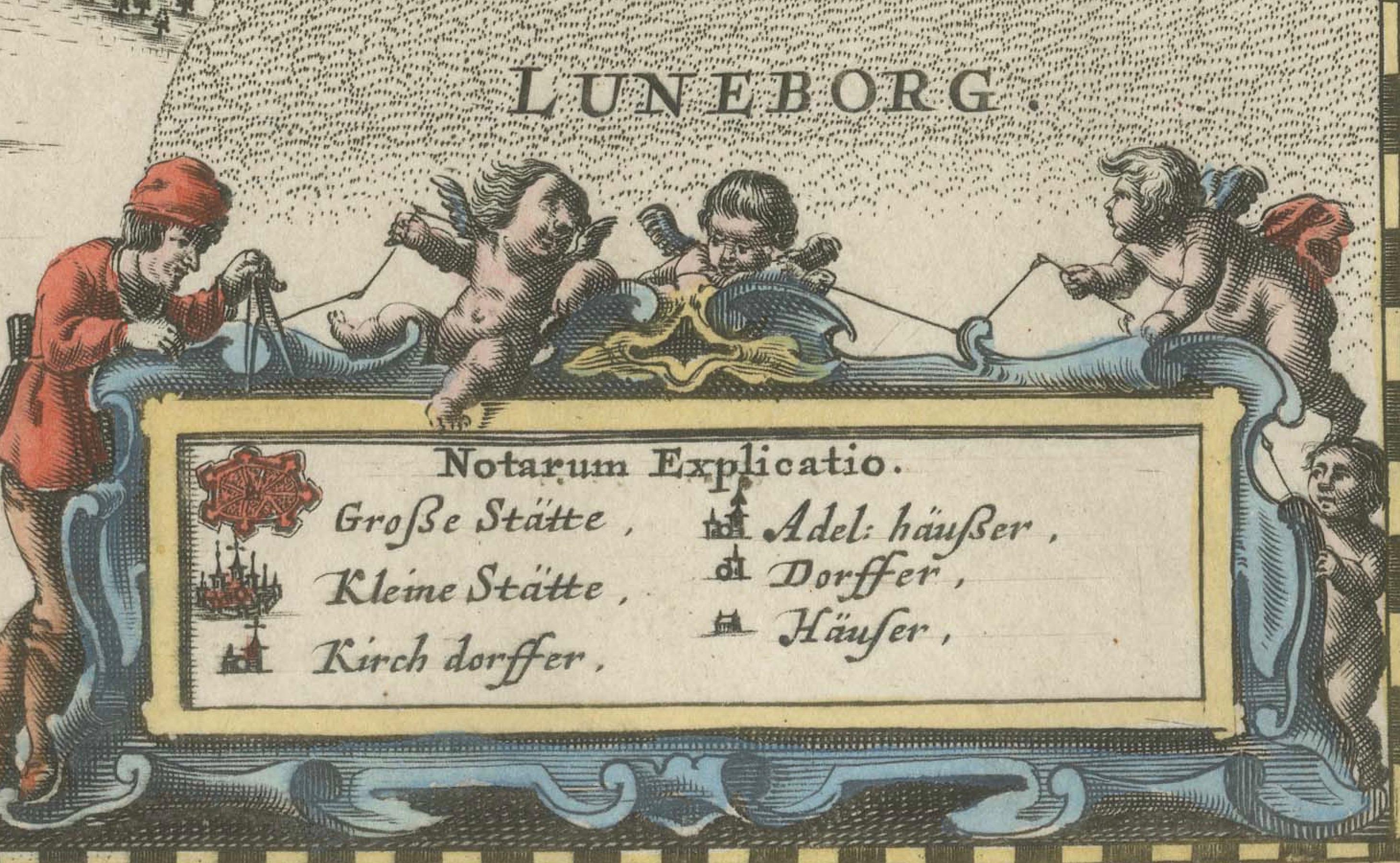 Johannes Janssonius' 17th-Century Map of the Duchy of Bremen in Germany In Good Condition For Sale In Langweer, NL