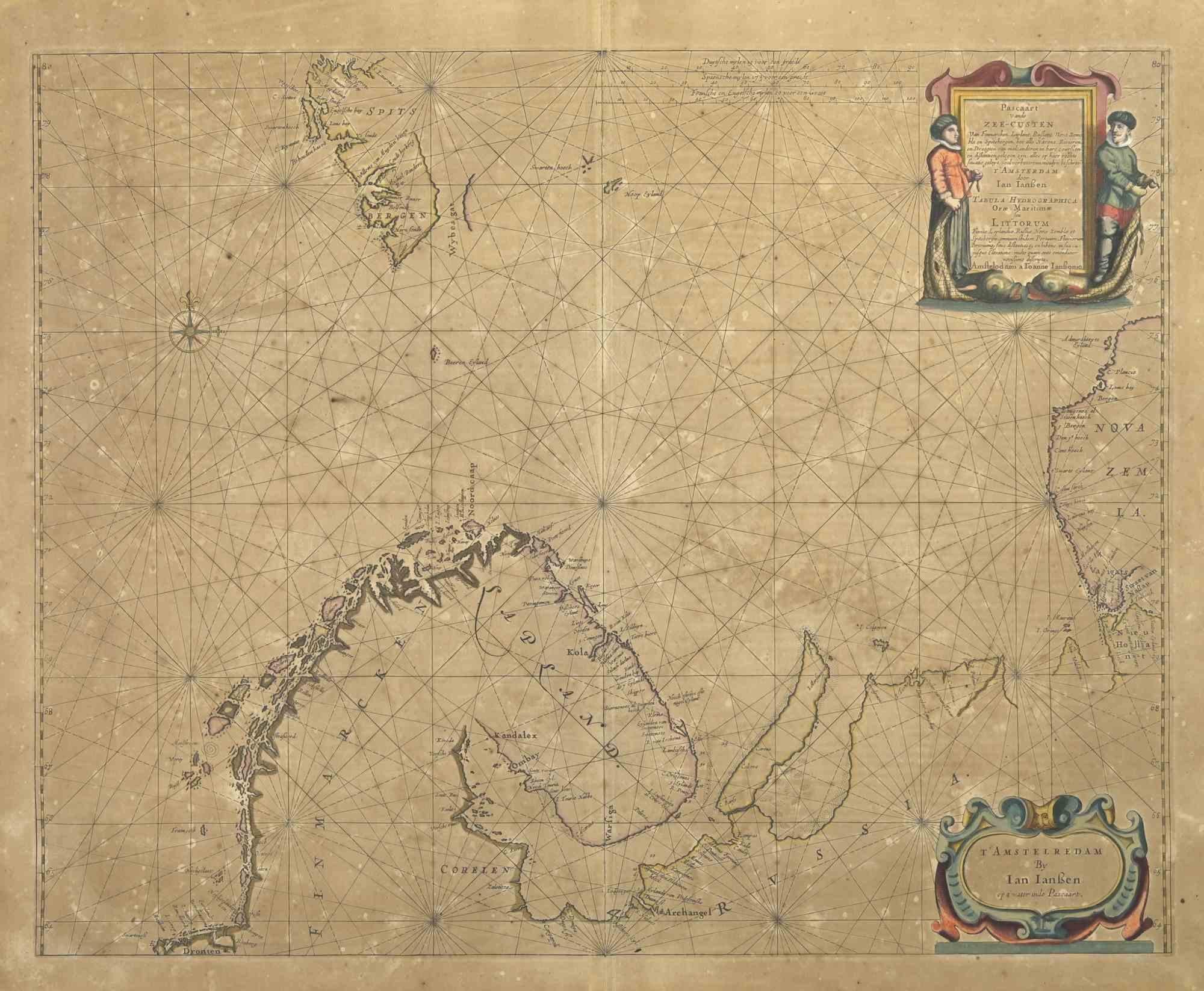 Amstelredam is an ancient map realized in 1650 by Johannes Janssonius (1588-1664).

Good conditions.

from Atlantis majoris quinta pars, Orbem maritimum [Novus Atlas, volume V: carte marittime]. Amsterdam: Janssonius, 1650. Technique is etching and