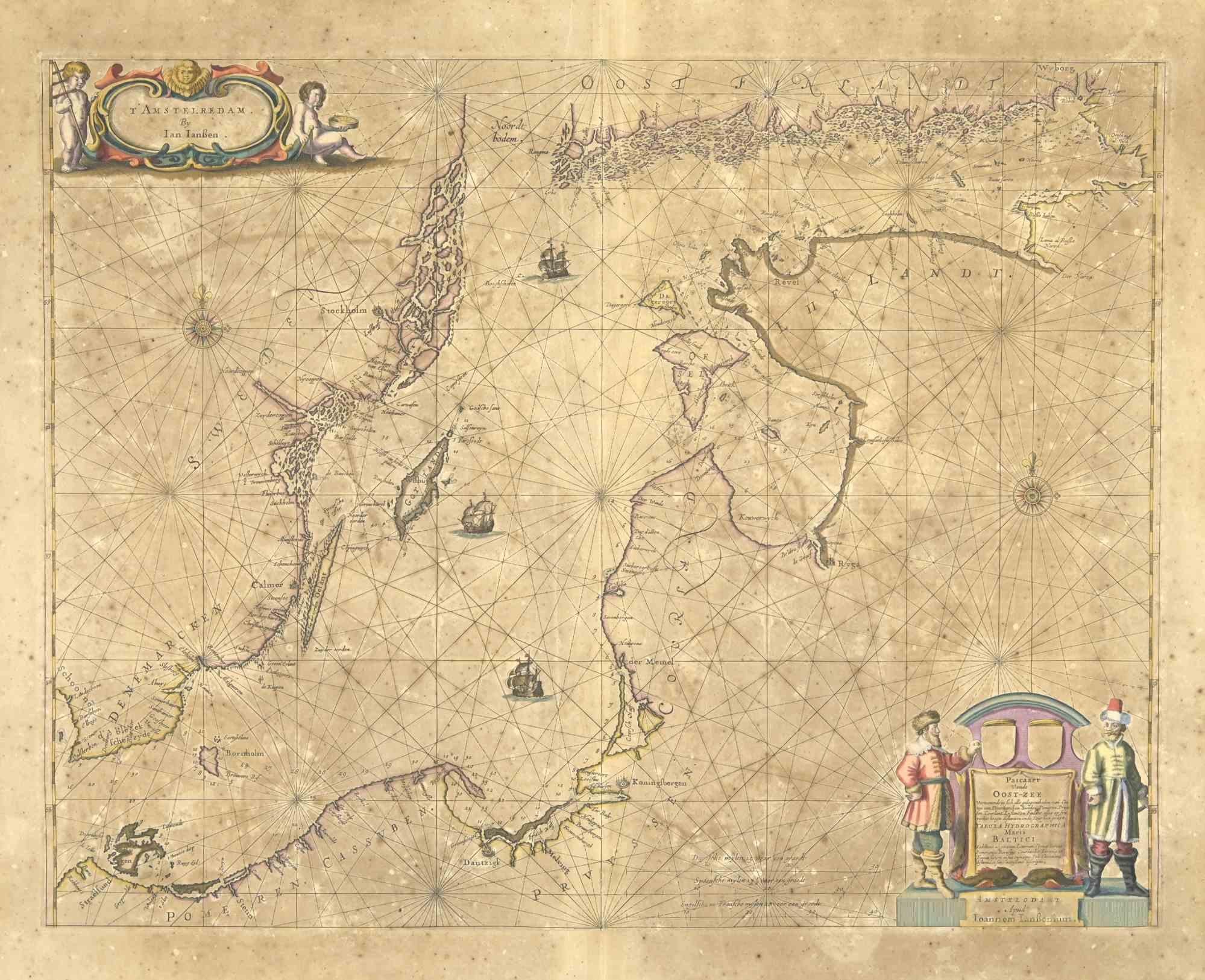 Amstelredam is an ancient map realized in 1650 by Johannes Janssonius (1588-1664).

Good conditions.

From Atlantis majoris quinta pars, Orbem maritimum [Novus Atlas, volume V: carte marittime]. Amsterdam: Janssonius, 1650. Technique is etching and