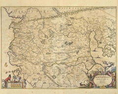 Carte ancienne de Macédoine - eau-forte de Johannes Janssonius - années 1650