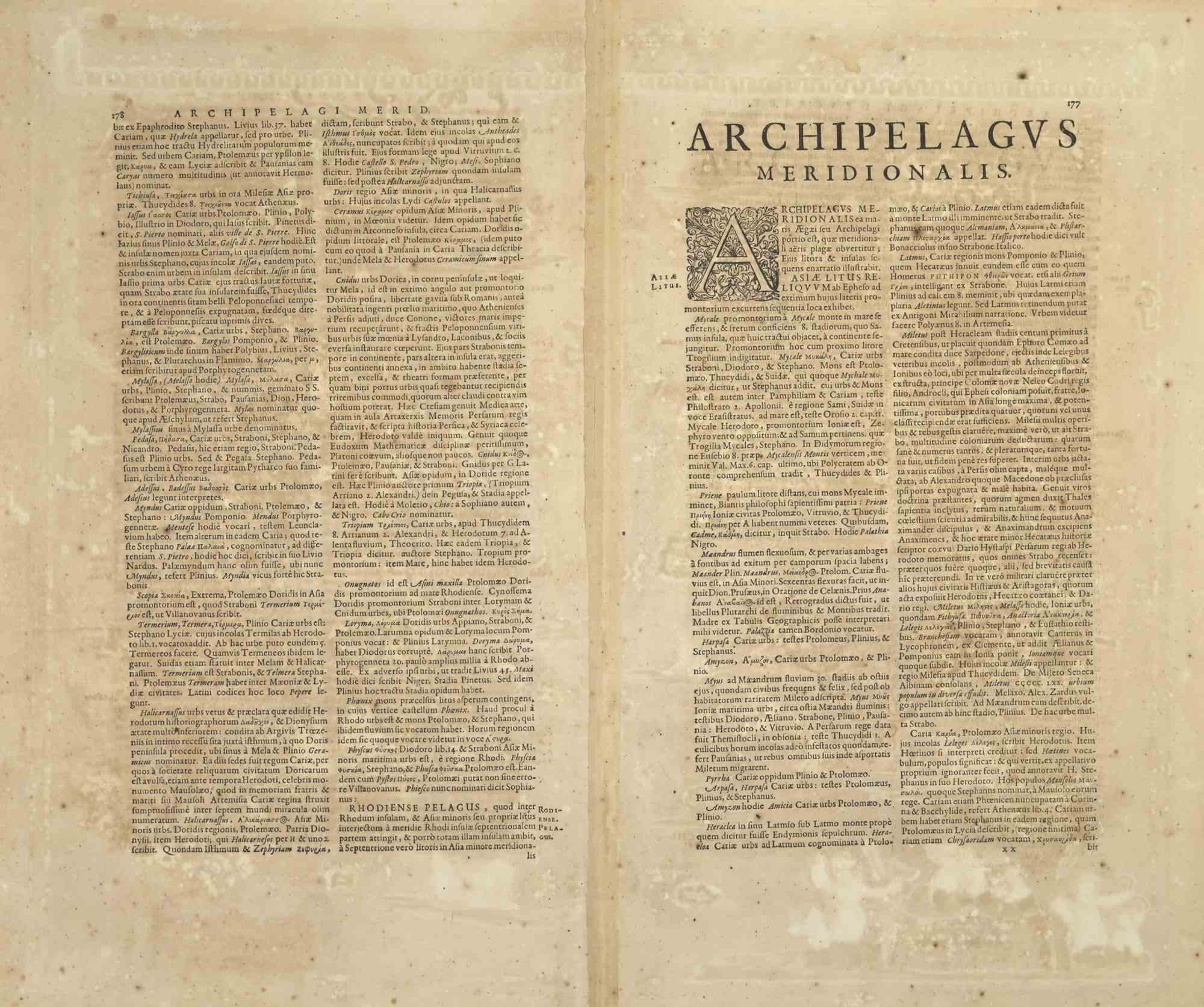 Antique Map - Archipela Meridionalis - Etching by Johannes Janssonius - 1650s For Sale 1