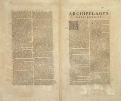 Carta geografica antica - Archipela Meridionalis - Acquaforte di Johannes Janssonius - 1650