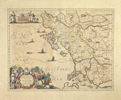 Antique Epirus Albania - Etching by Johannes Janssonius - 1650s