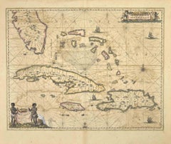 Antique Hispaniola - Etching by Johannes Janssonius - 1650s