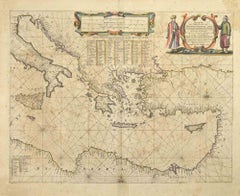 Antique Maris Mediterranei - Etching by Johannes Janssonius - 1650s