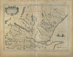 Southerlandia Map - Etching by Johannes Janssonius - 1650