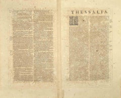 Thesssalia Map - Etching by Johannes Janssonius - 1650s