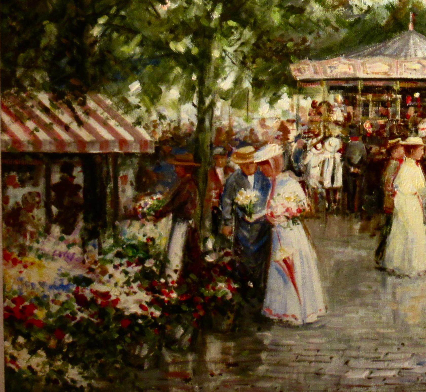 Mercato di strada - Painting Impressionismo di Johannes Josephus Hovener
