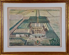 Early 18th Century Bird's-Eye View of Grimsthorpe Castle, Lincolnshire, England 