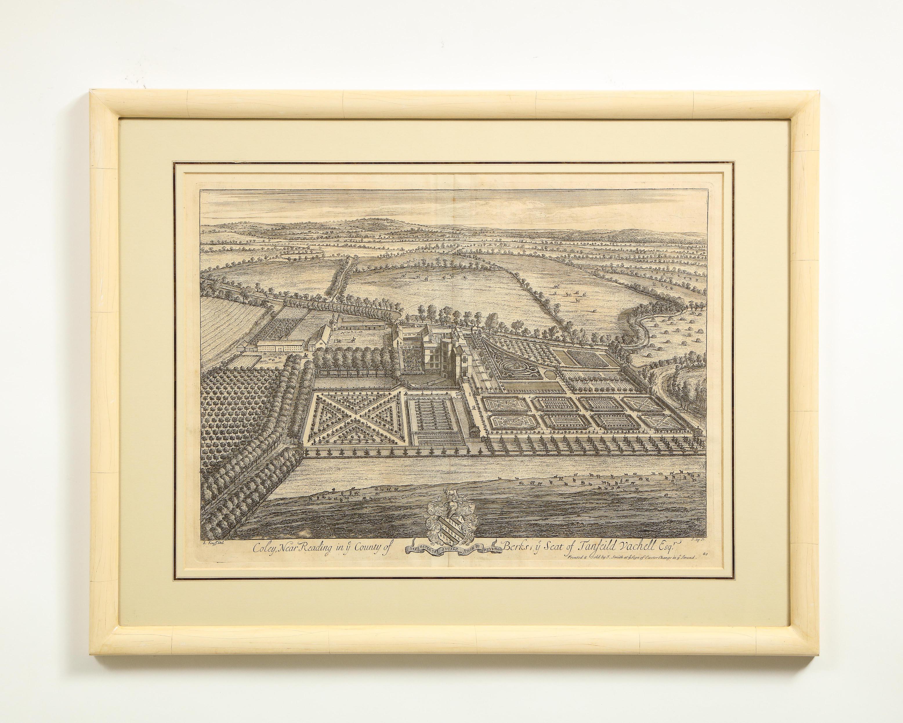 Engraved views of various country estates belonging to British nobility and gentry originally published in the Britannia Illustrata, also known as Views of Several of the Queens Palaces and also of the Principal Seats of the Nobility & Gentry of