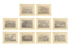 Set of Ten Views of Country Houses from the Britannia Illustrata