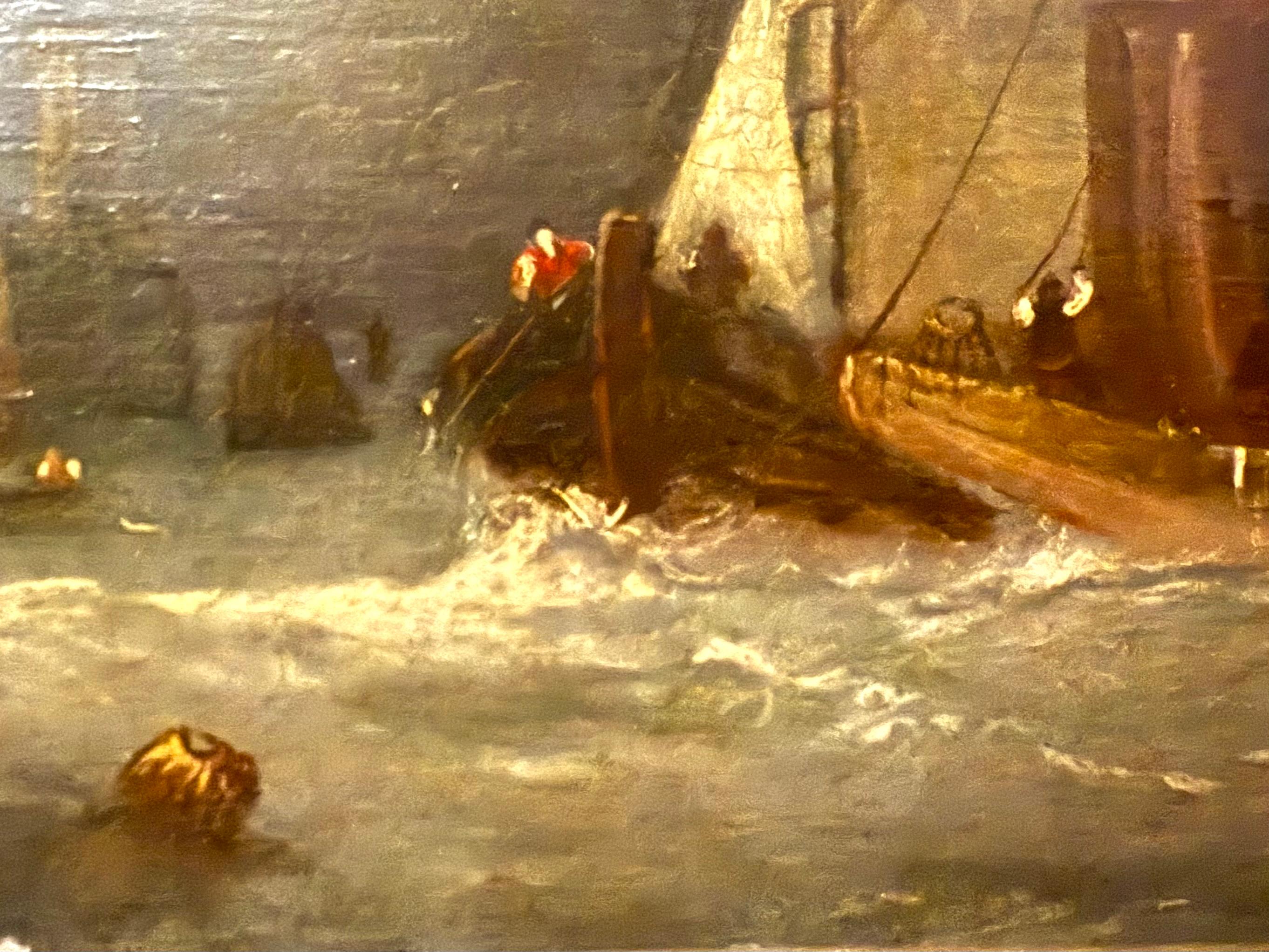 Sailing boats in Evening by coast For Sale 5