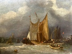 Segelboote am Abend an der Küste