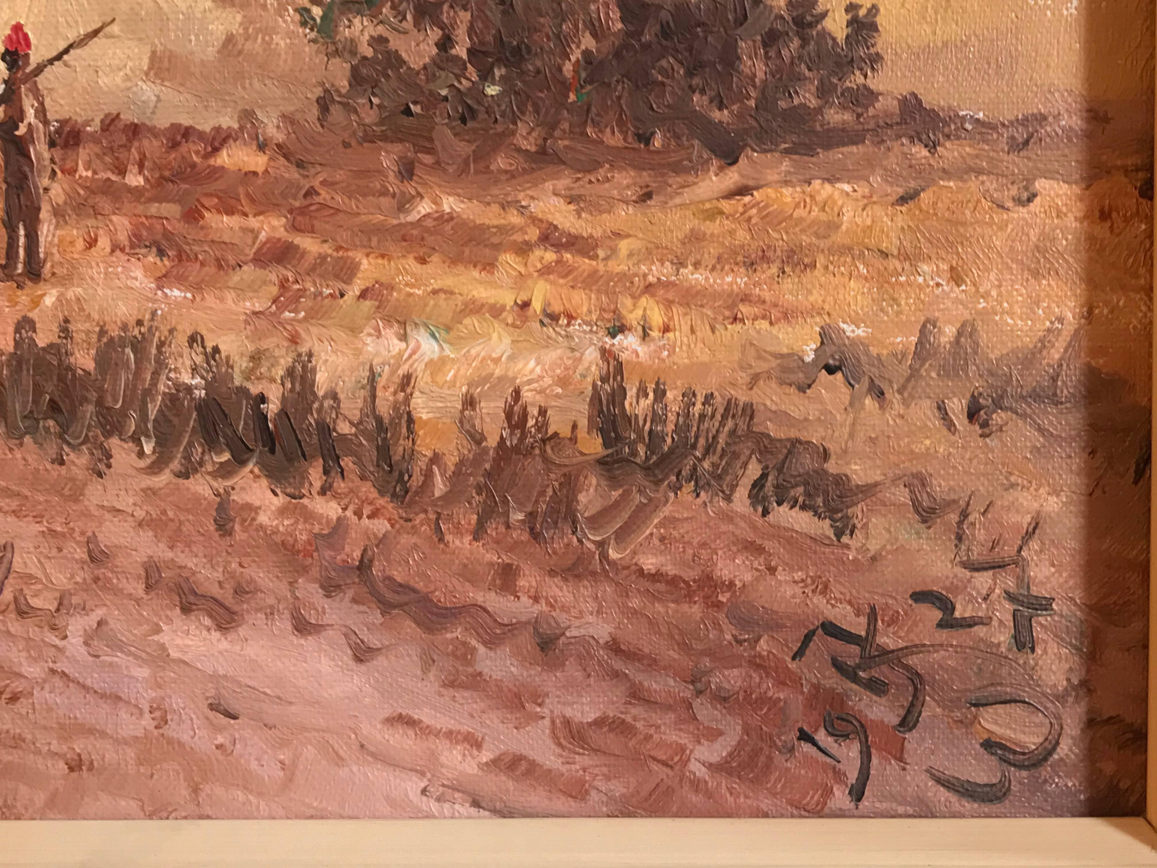 1920's Libyan Landscape, Tripoli - Impressionist Painting by Johannes Köhler