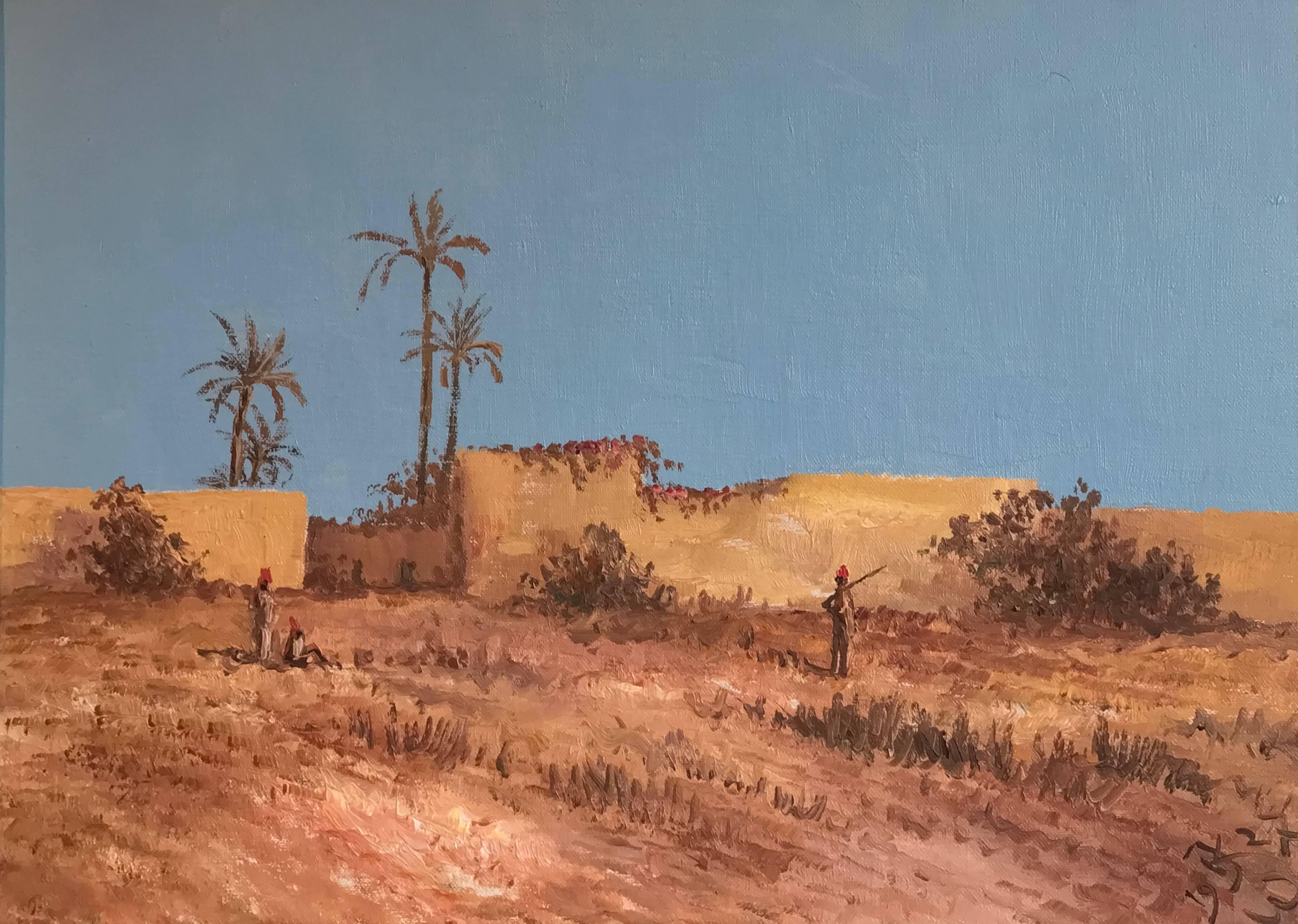 Johannes Köhler Figurative Painting - 1920's Libyan Landscape, Tripoli