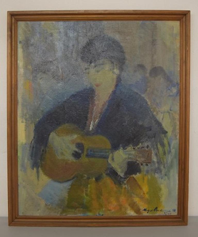 Johannes Meyer Andersen (1918-2005) listed Danish artist, street musician from nice, oil on canvas.
Signed: J. Meyer Andersen, Nice 1958.
Measures: 86 x 69 cm. (94 x 77 cm).
In very good condition.