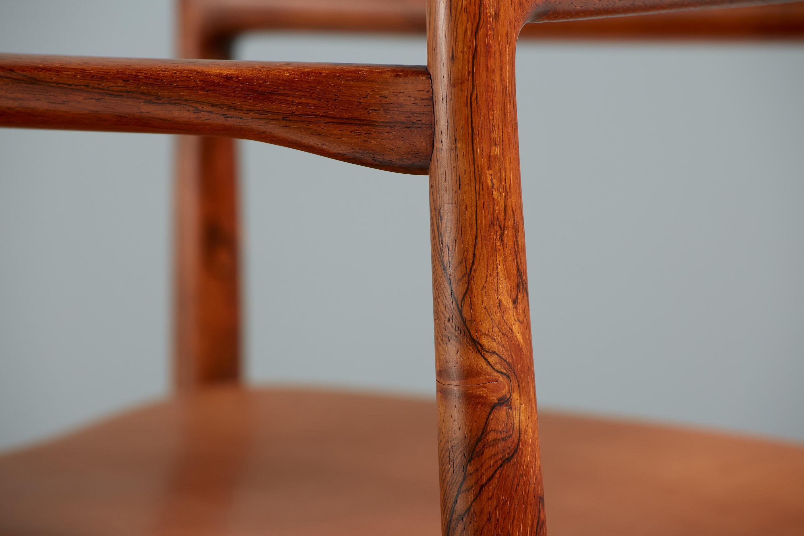 Leather Johannes Norgaard Desk Chair, Rosewood