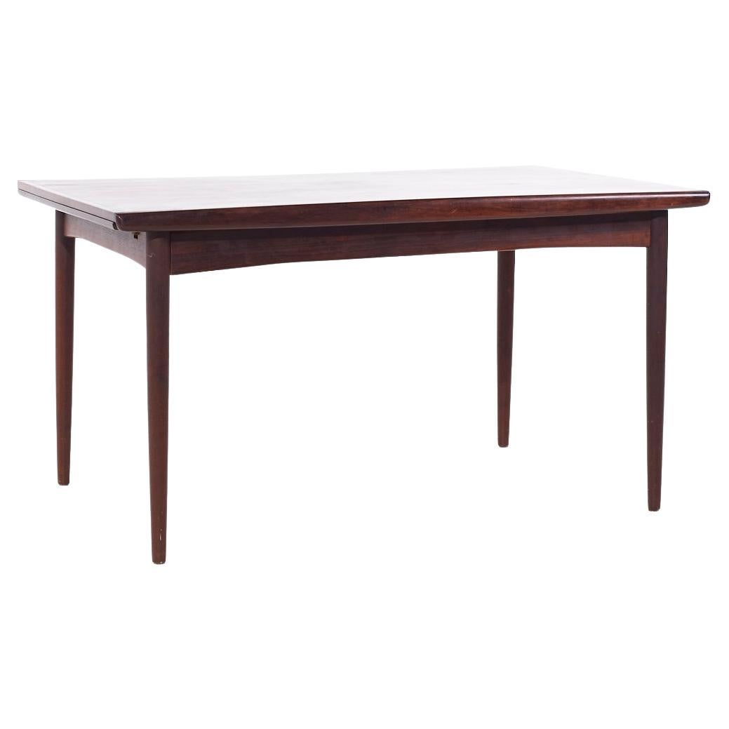 Johannes Nørgaard Nørgaards Møbelfabrik MCM Danish Rosewood Hidden Leaf Table