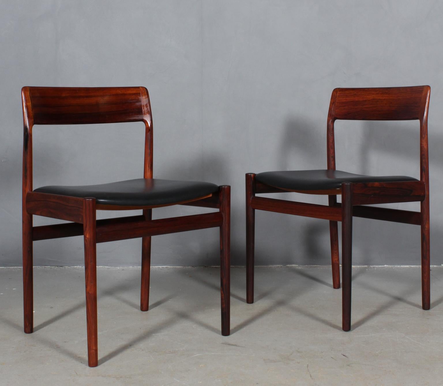 Scandinavian Modern Johannes Nørgaard Set of Four Chairs, Rosewood