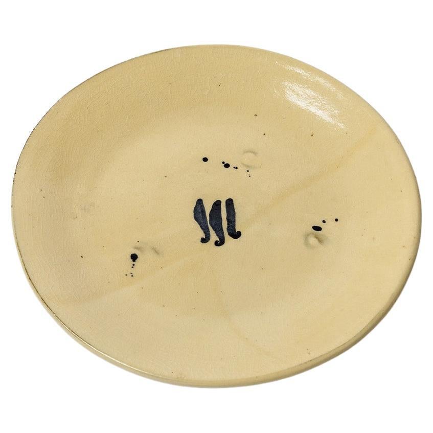 Johannes Peters large 20th century abstract ceramic plate or dish 28 cm  For Sale
