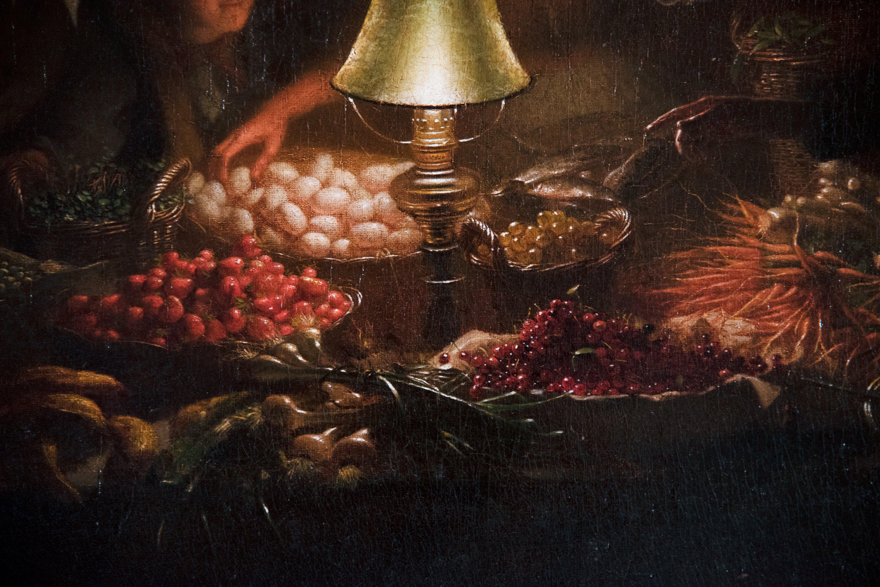 Johannes Rosierse (néerlandais, 1818-1901)

Travaillant aux Pays-Bas au XIXe siècle, Rosierse s'est spécialisé dans la peinture de genre. Il est surtout connu pour son rendu expert de la lumière des bougies et des lampes dans ses scènes de cuisines