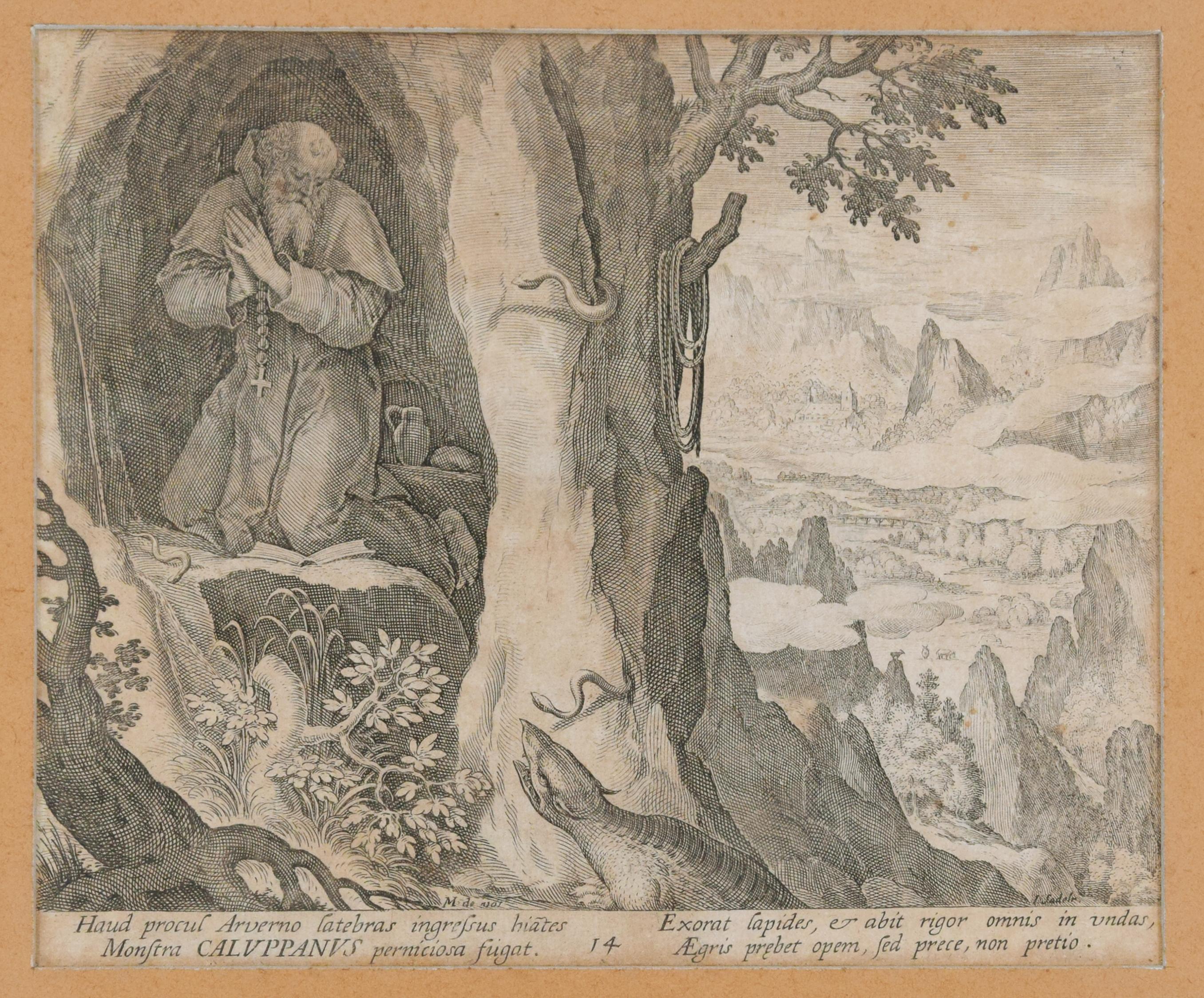 Caluppanus ist ein schönes schwarz-weißes Stichelwerk auf Kupfer) auf elfenbeinfarbenem Papier, das Ende des XVI. Jahrhunderts von dem flämischen Künstler Joan oder Johannes Sadeler (Brüssel, 1550 - Venedig 1600) geschaffen wurde.

Auf der Platte