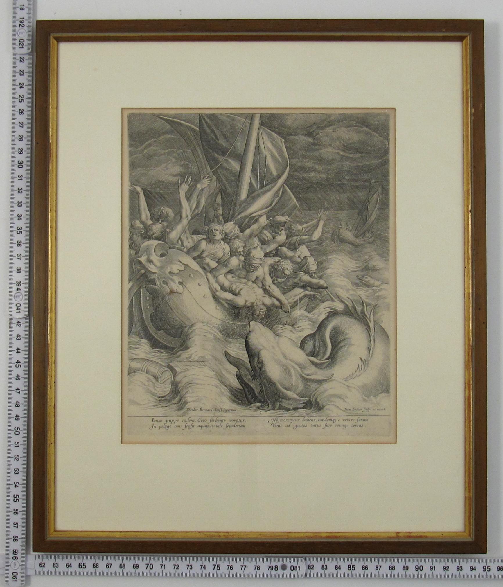 Johannes Sadeler I (Flemish 1550-1600) - Gravure 1582 - Jonas et la baleine I en vente 9
