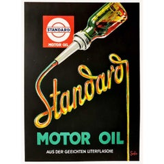 Poster designed by Johannes Safis in 1928 - Standard Motor Oil advertisement
