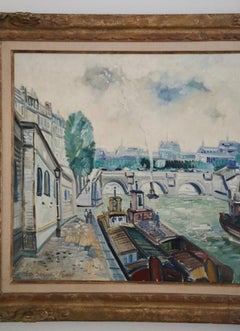 Johannes Schiefer, Oil on Canvas,  La Seine Paris