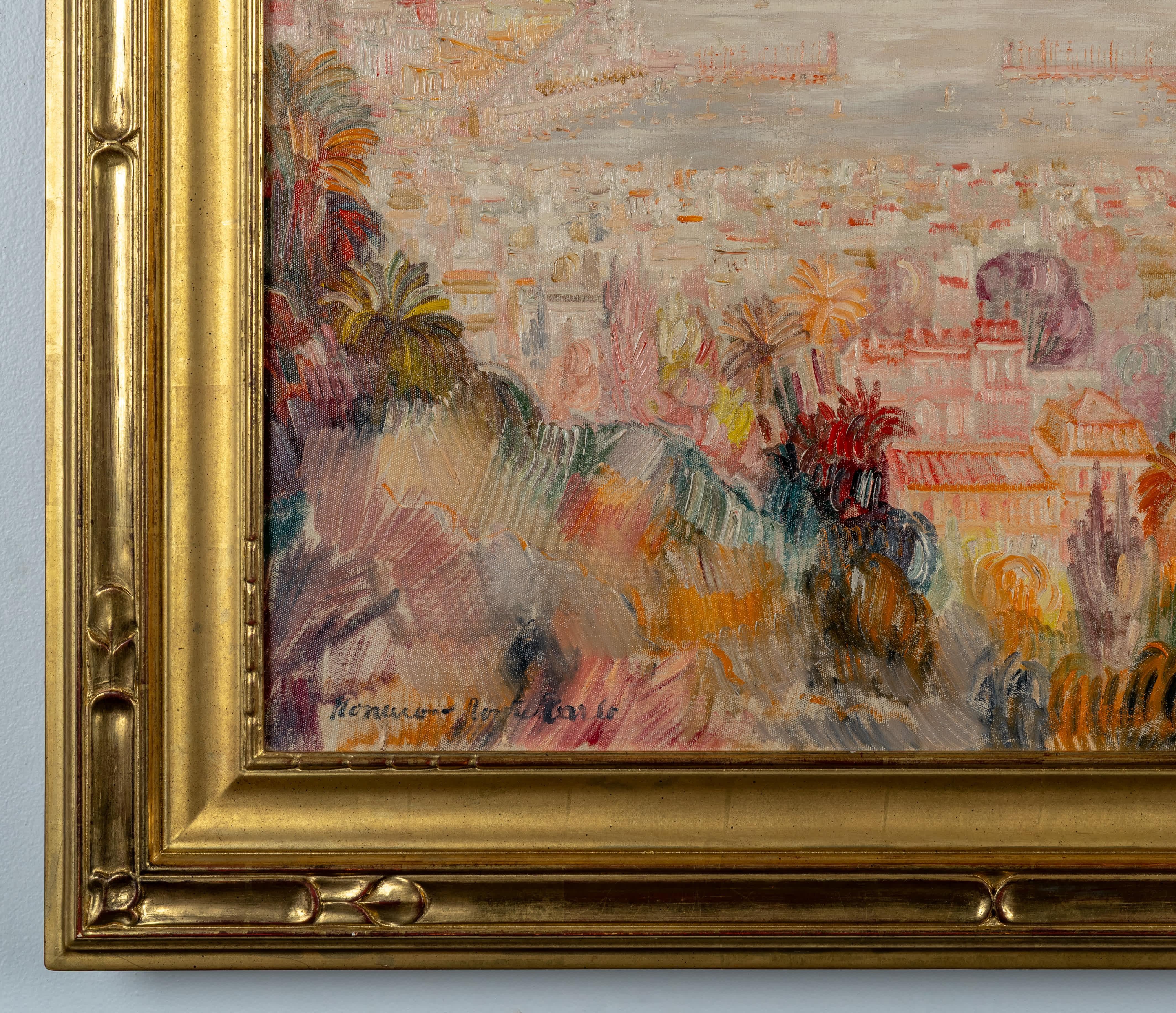 Mónaco - Monte Carlo - Landscape Painting Marrón de Johannes Schiefer
