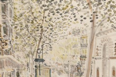Porte Saint Martin, Paris Landscape Watercolor by Johannes Schiefer