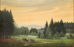 Forest Meadow in Bavaria, Signed Oil on Canvas, early 20th Century