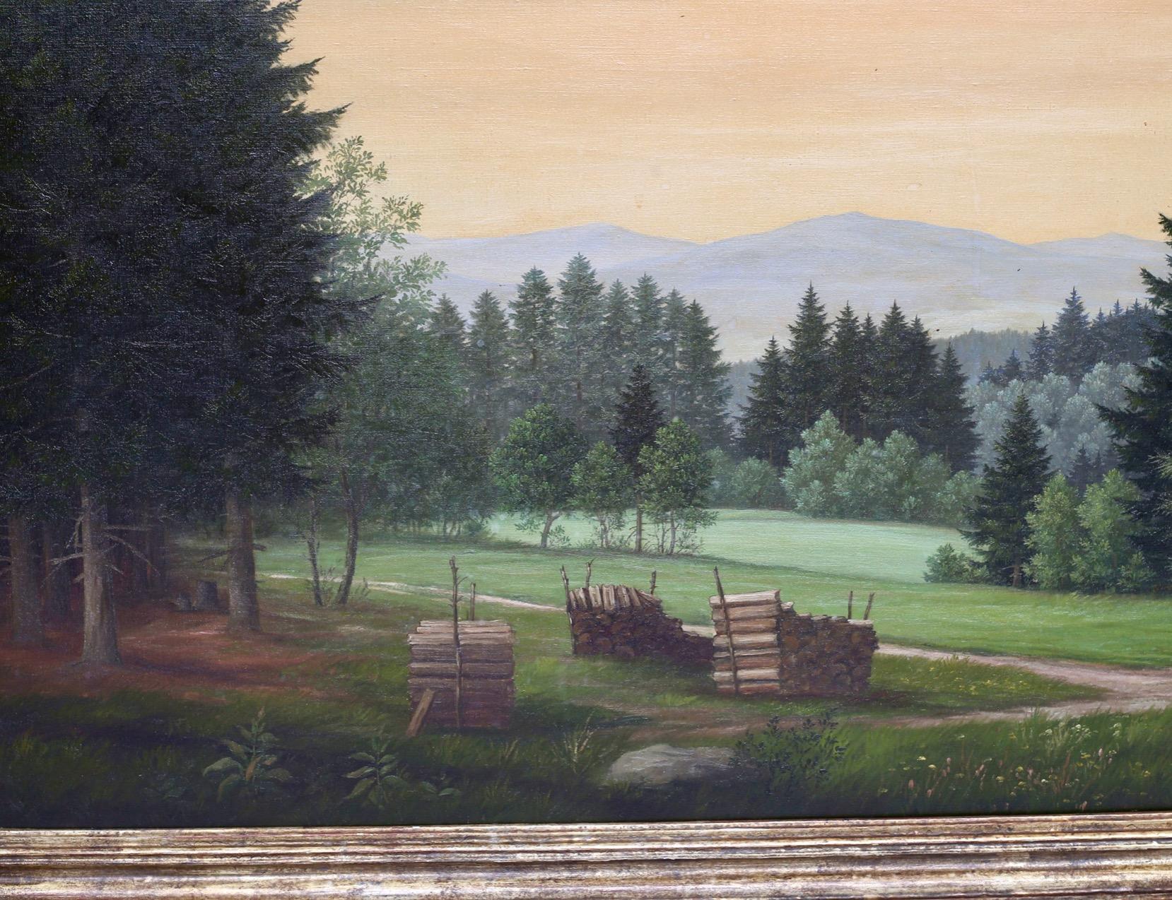 Prato nella Foresta Bavarese - Painting Altro stile artistico di JOHANNES  SCHÜTZ