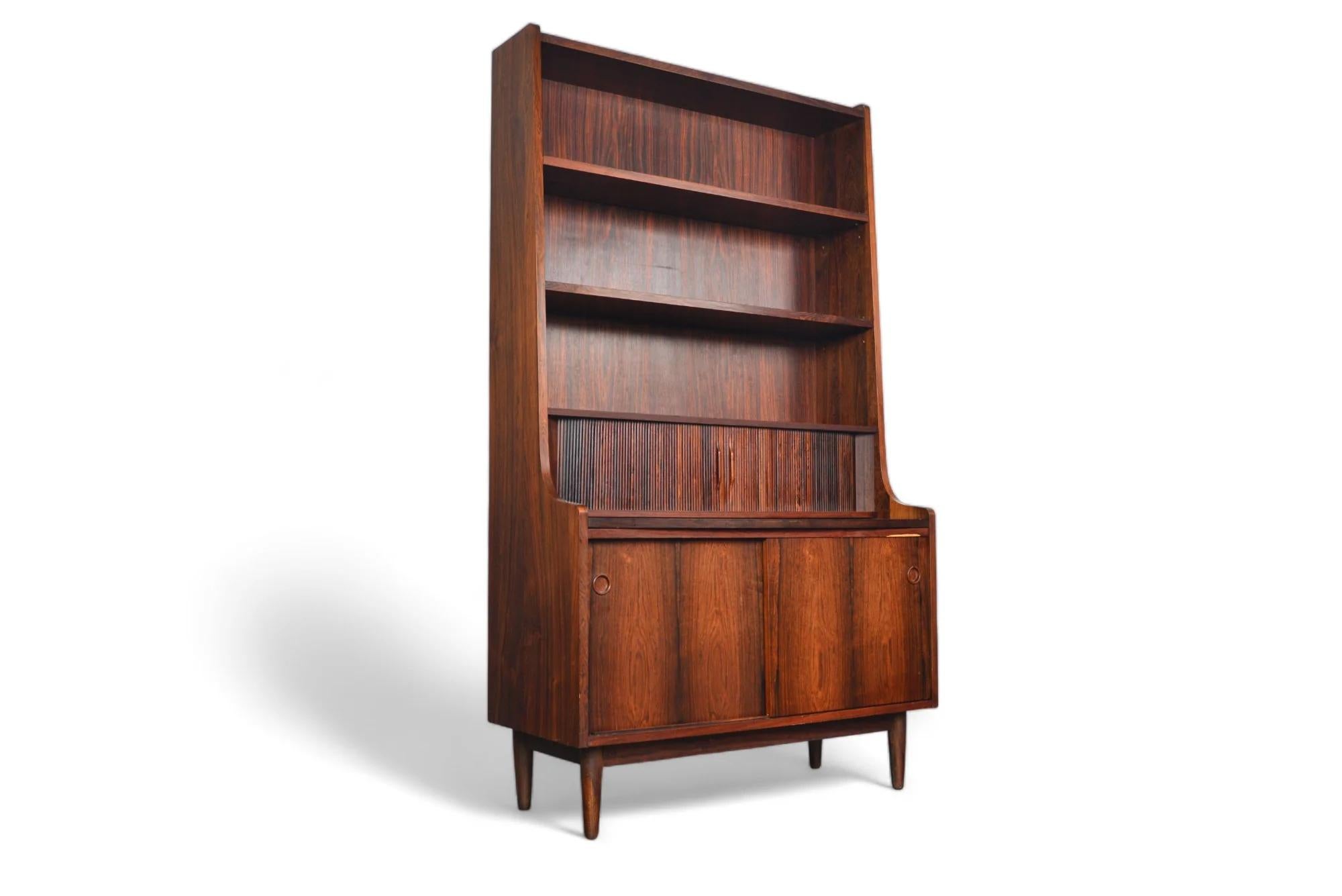 Johannes Sorth Bookcase / Secretary Desk In Rosewood For Sale 1