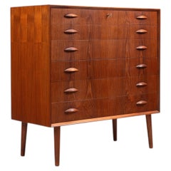 Johannes Sorth chest of drawers in teak Nexo Mobelfabrik Denmark 1960