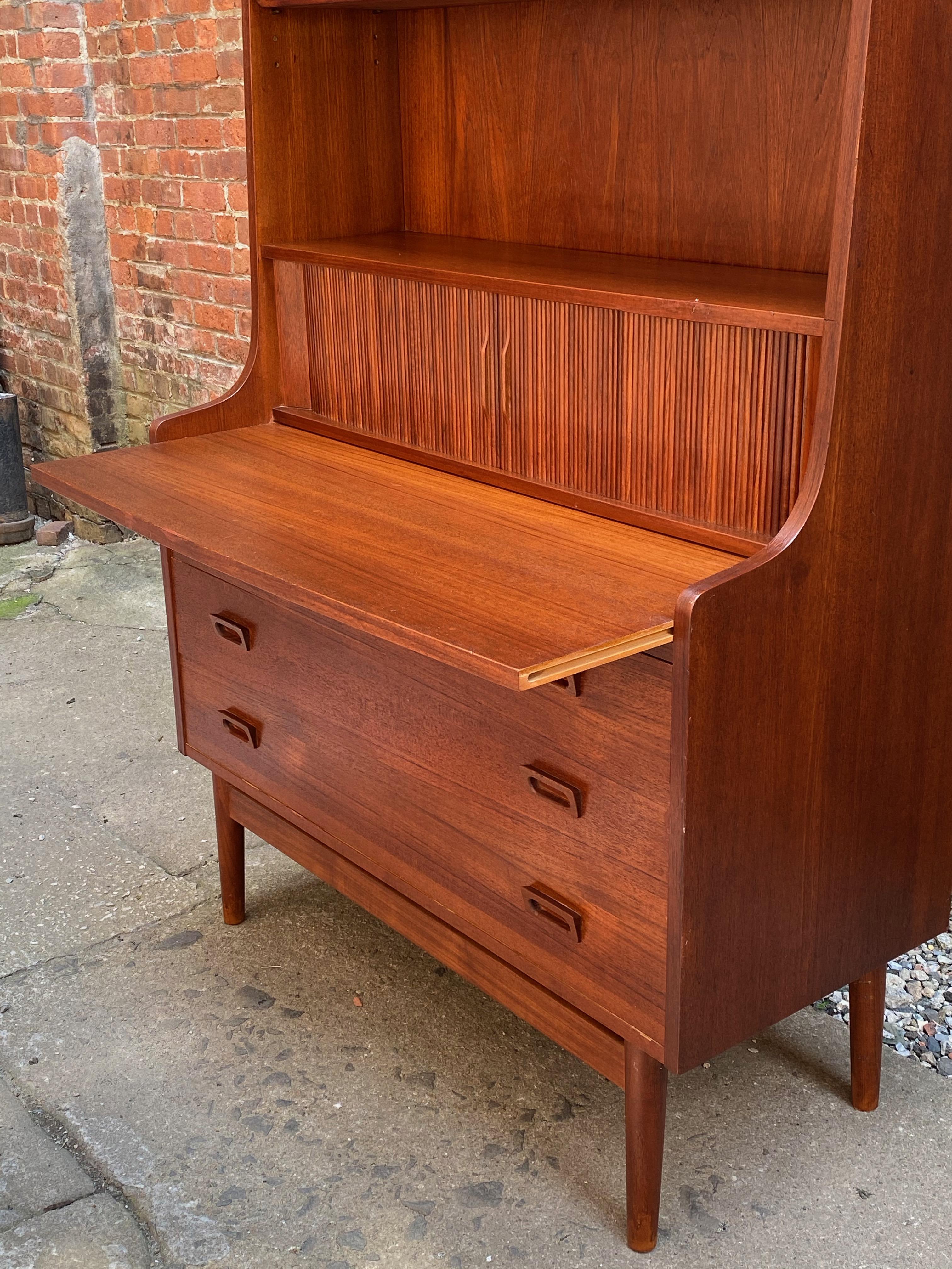 Johannes Sorth for Bornholm Mobelfabrik Teak Desk Bookcase 1