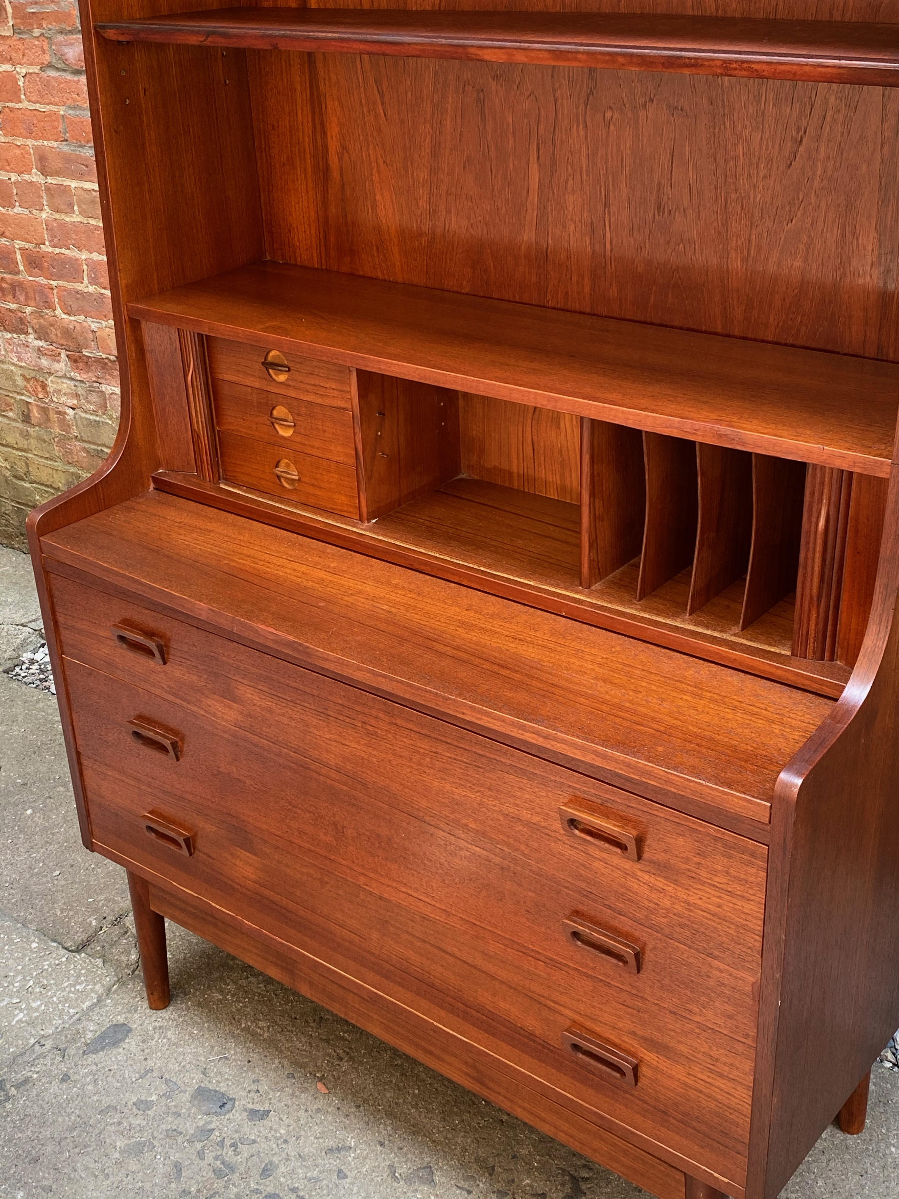 Johannes Sorth for Bornholm Mobelfabrik Teak Desk Bookcase 2