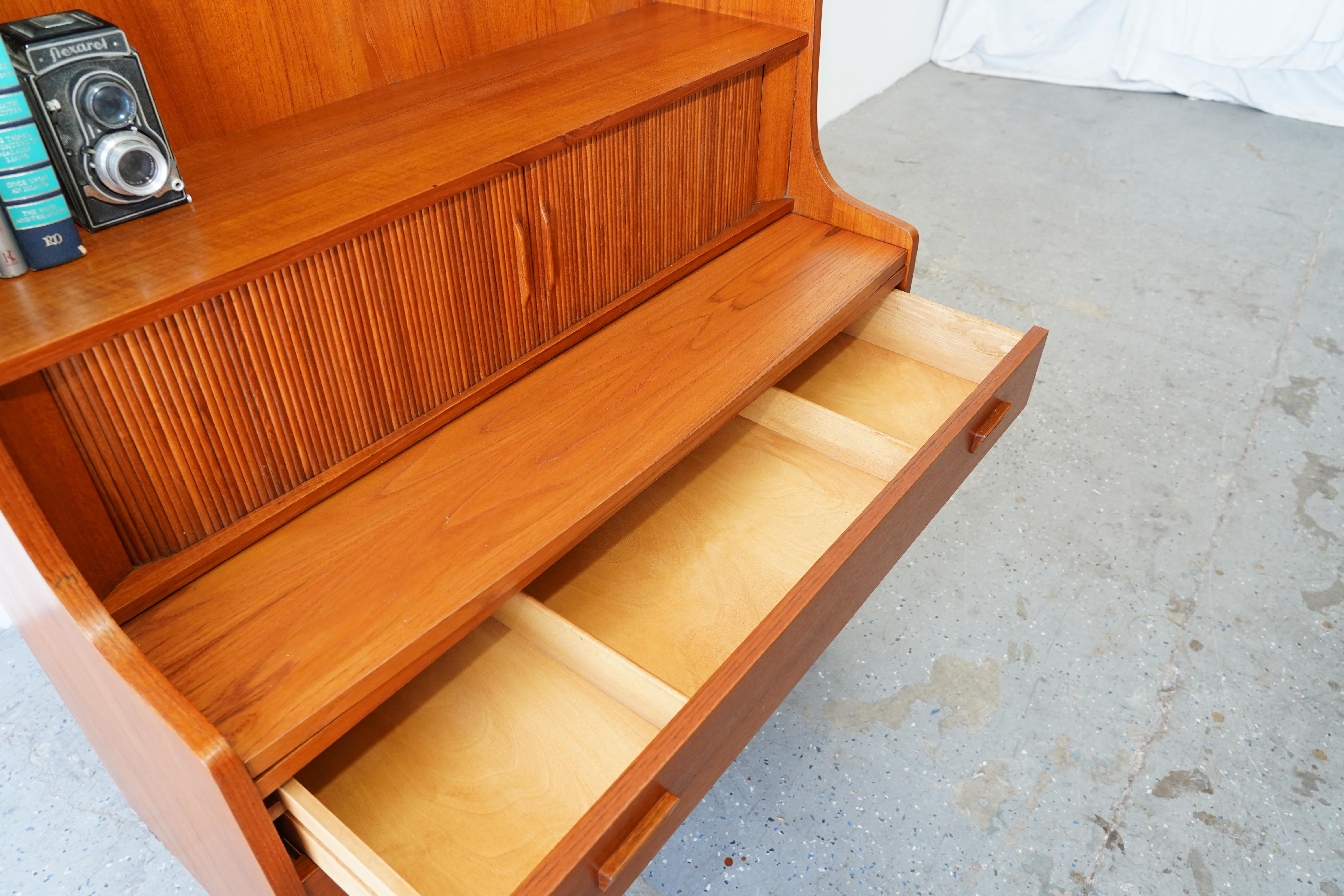 Johannes Sorth for Nexø Møbelfabrik MCM Danish Teak Bookshelf Secretary Desk 4