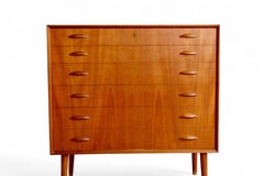 Johannes Sorth Orange Slice Highboy Dresser in Teak
