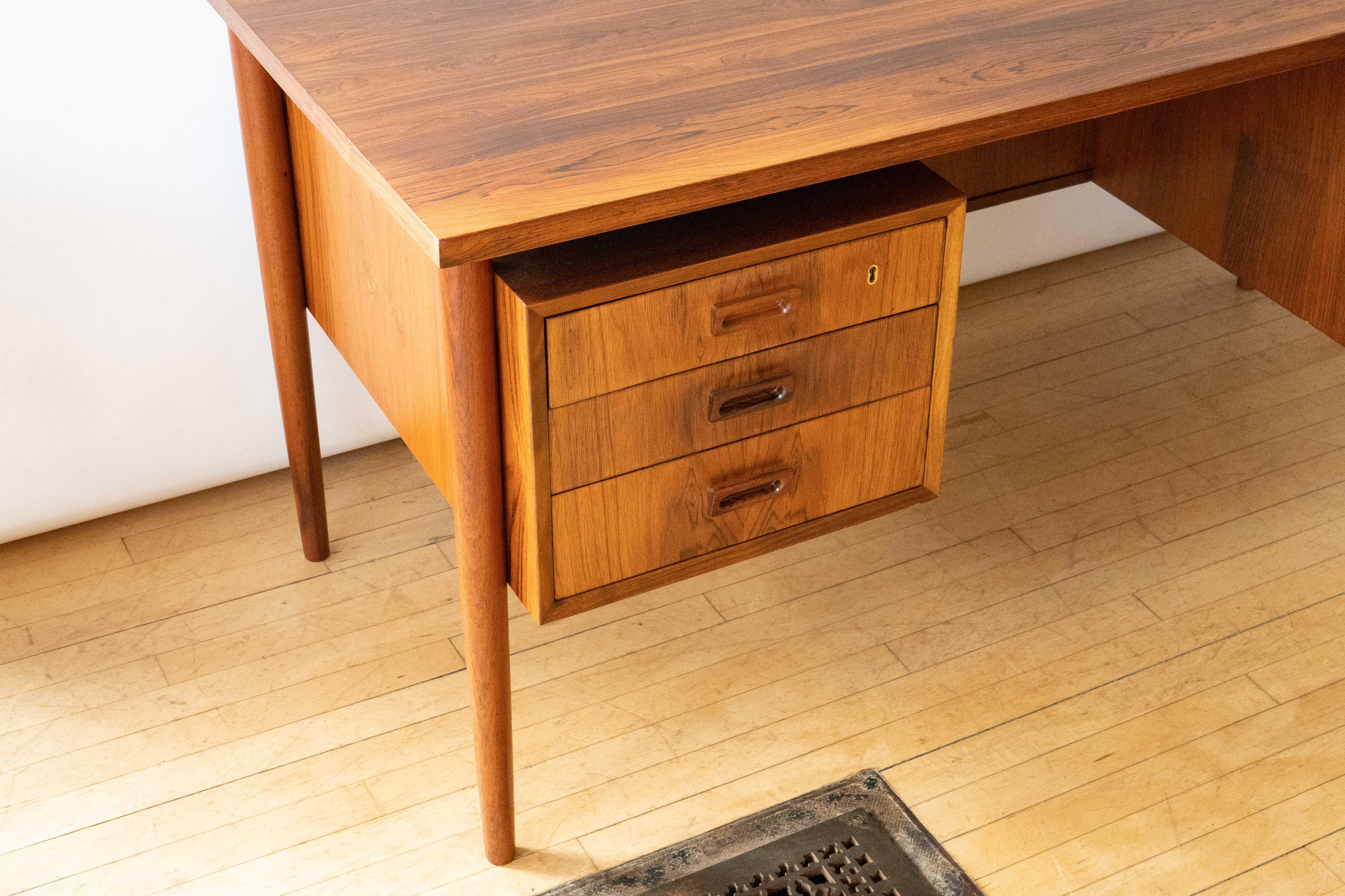 Danish Johannes Sorth Rosewood Floating Top Desk