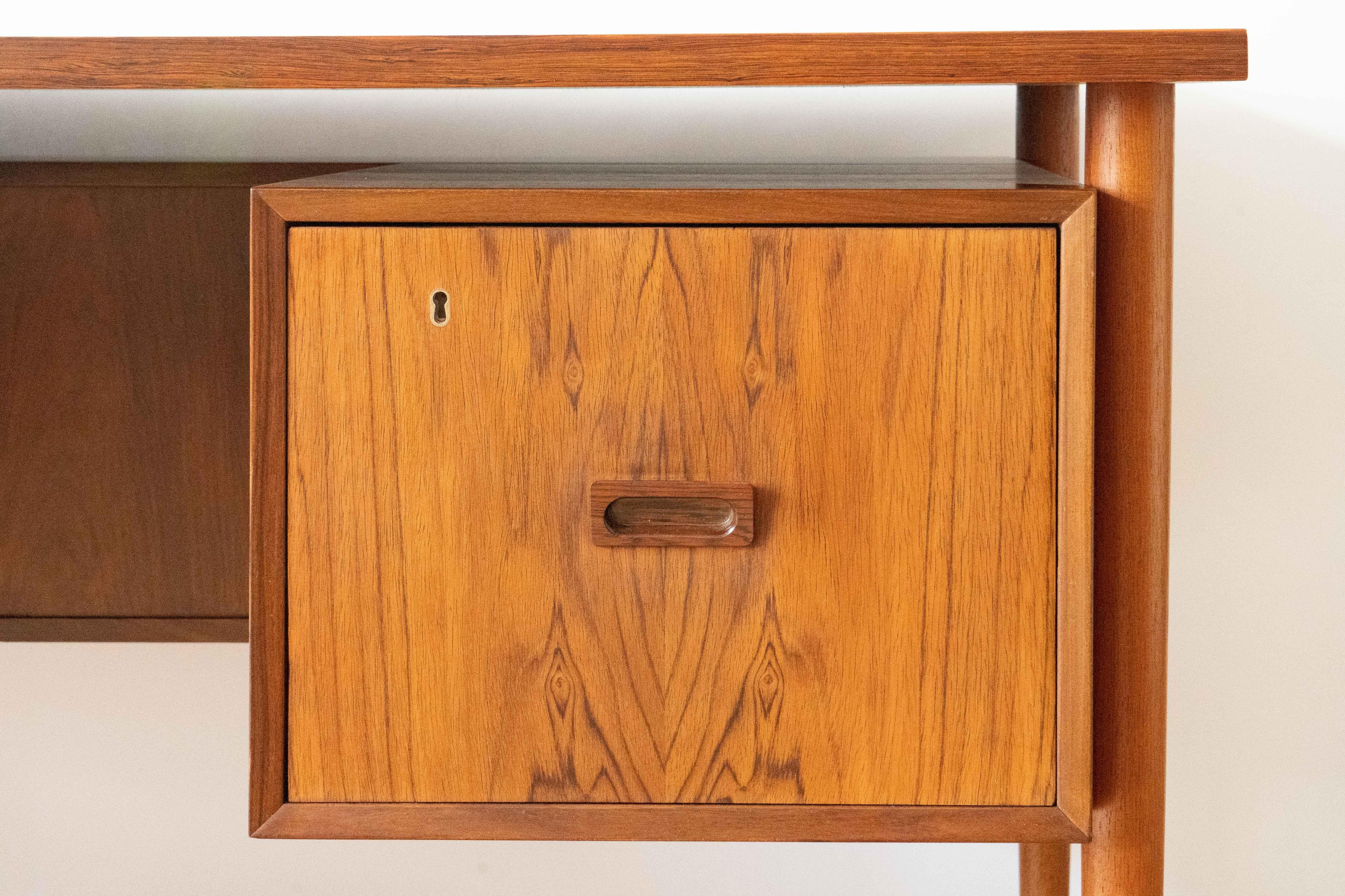 Mid-20th Century Johannes Sorth Rosewood Floating Top Desk