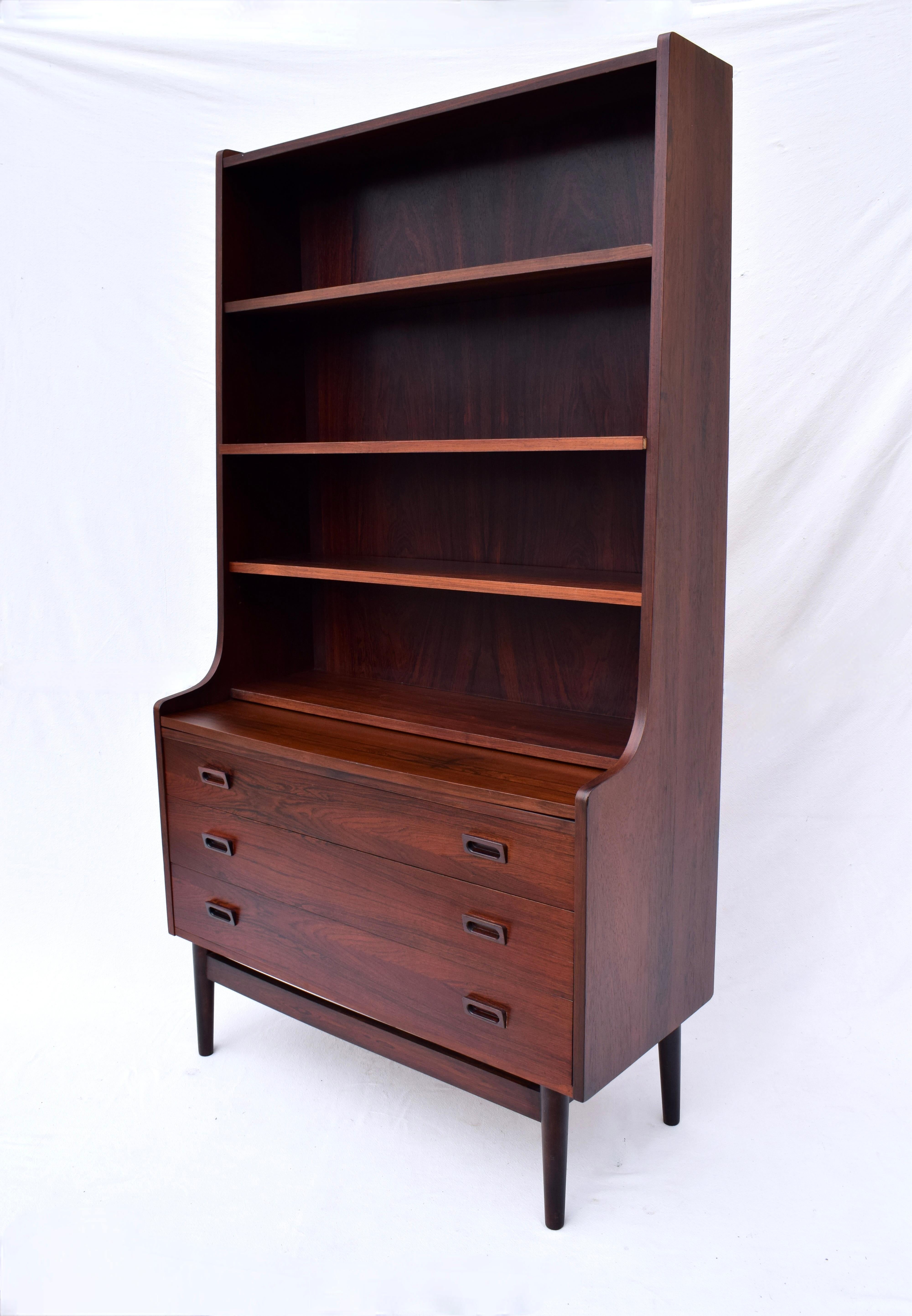 20th Century Johannes Sorth Secretary Desk Bookcase