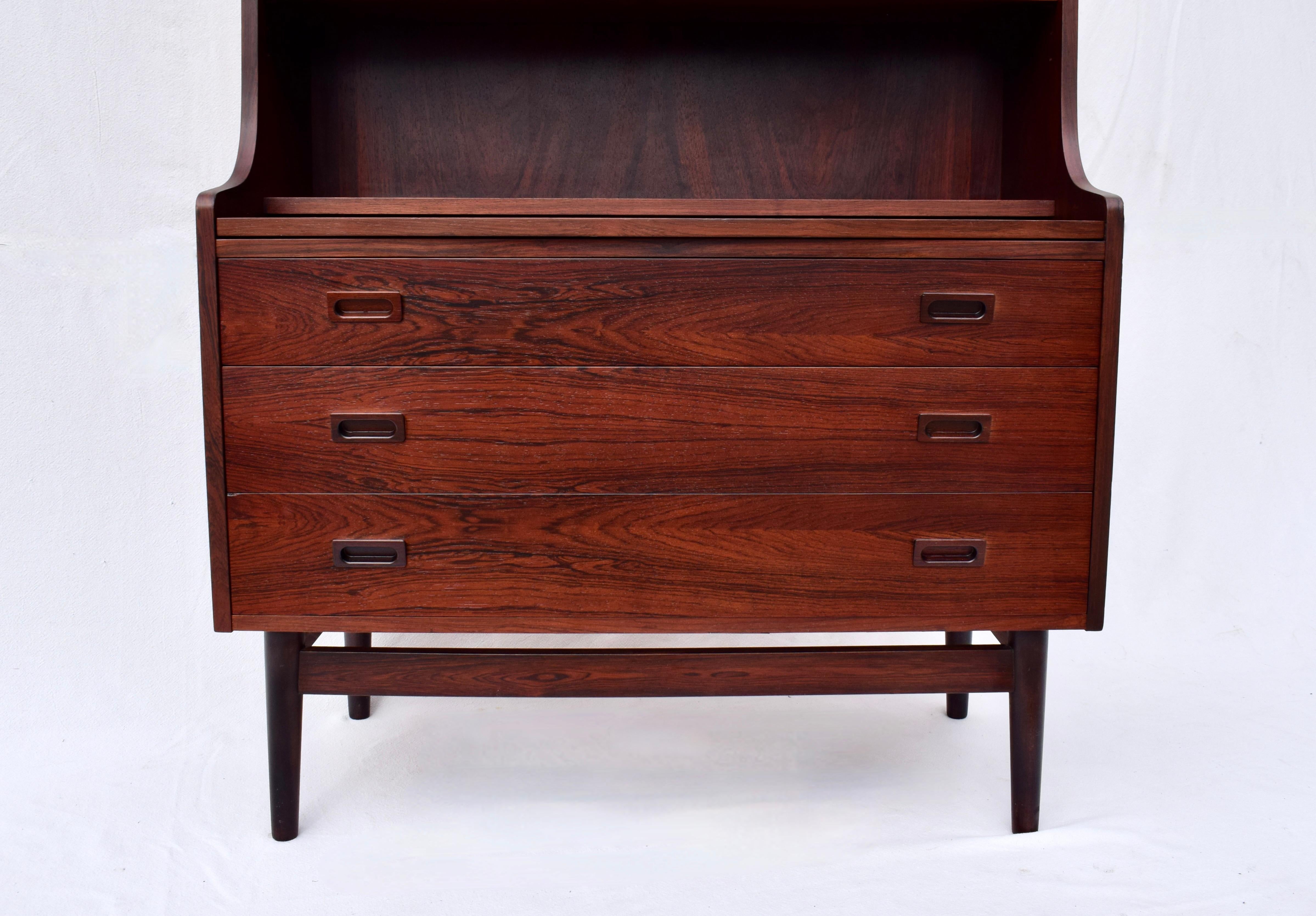 Rosewood Johannes Sorth Secretary Desk Bookcase